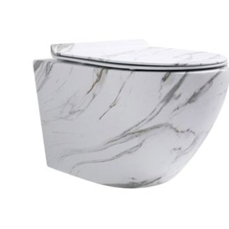Унитаз подвесной Easy-Clean Rim "Marble veil"